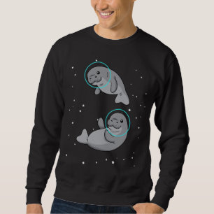 Sweatshirt Manatee Astronaut Cadeaux femmes Space Manatee