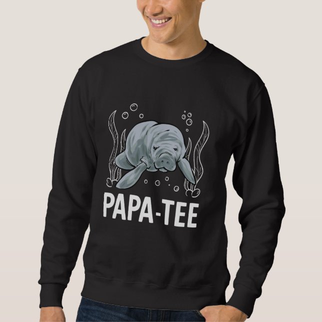 Sweatshirt Manatee Papa-Tee Mer Animaux Manatee (Devant)