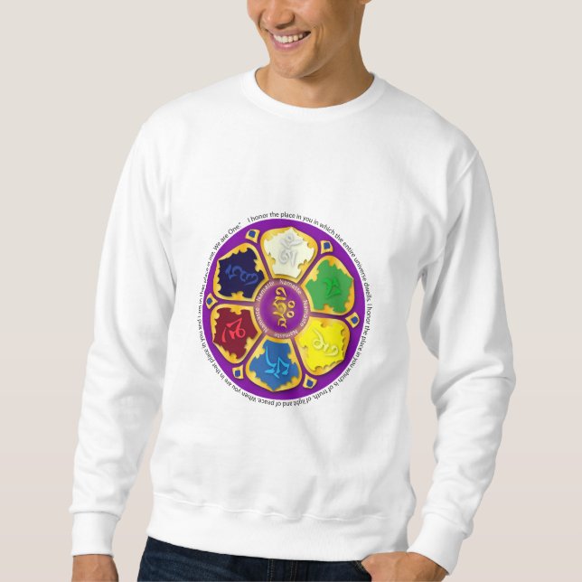 Sweatshirt Mandala de Namaste - pourpre (Devant)