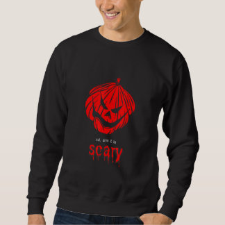 Sweatshirt Manger Boire et être Citrouille Rouge Effrayant