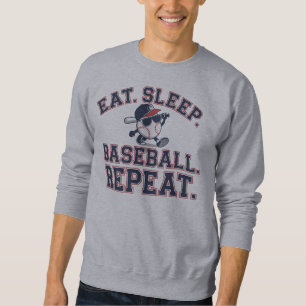 Sweatshirt Manger. Dormir. Balle de baseball. Recommencer