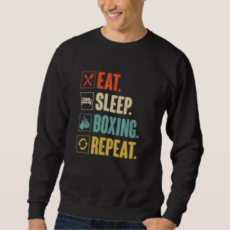 Sweatshirt Manger Dormir Boxe Répéter Boxe Homme Vintage