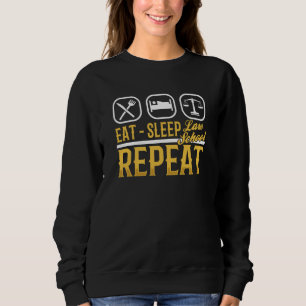 Sweatshirt Manger Dormir Faculté de Droit Répéter Avocat Avoc