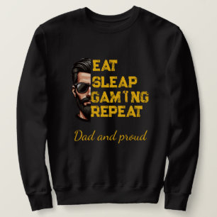 Sweatshirt Manger Dormir Jeux Répéter T-Shirt d'Art Cool pour