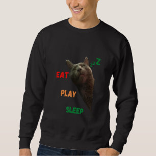 Sweatshirt Manger Jouer Sleep Chat