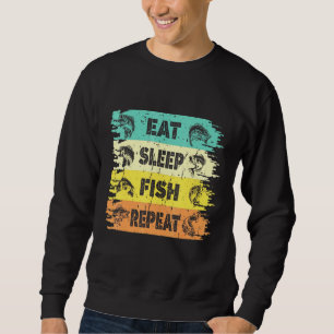 Sweatshirt Mangez du poisson de sommeil Répéter le mode de vi
