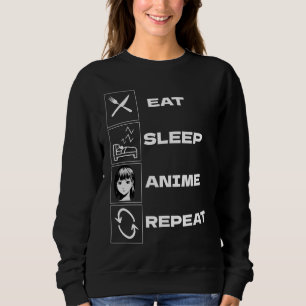 Sweatshirt Mangez l'anime de sommeil répéter