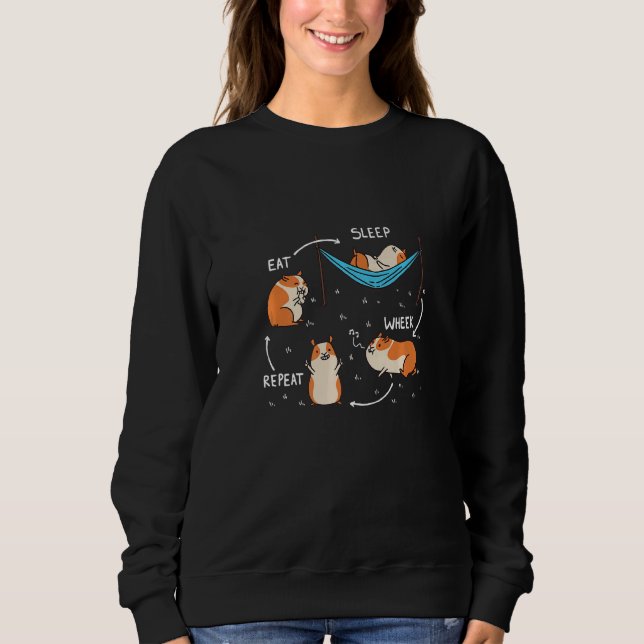 Sweatshirt Mangez Le Sommeil Et Répéter Est La Vie D'Une Guin (Devant)