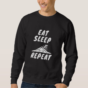 Sweatshirt Mangez Sleep Mountainbike Répéter Mtb Biker Mounta