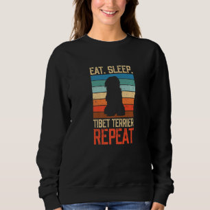 Sweatshirt Mangez Sleep Tibet Terrier Répéter Tibétain Terrie
