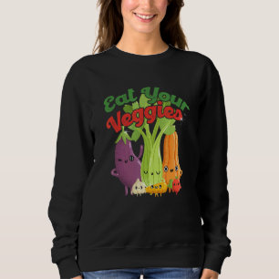 Sweatshirt Mangez Vos Légumes Végétaliens Végétariens Véganes