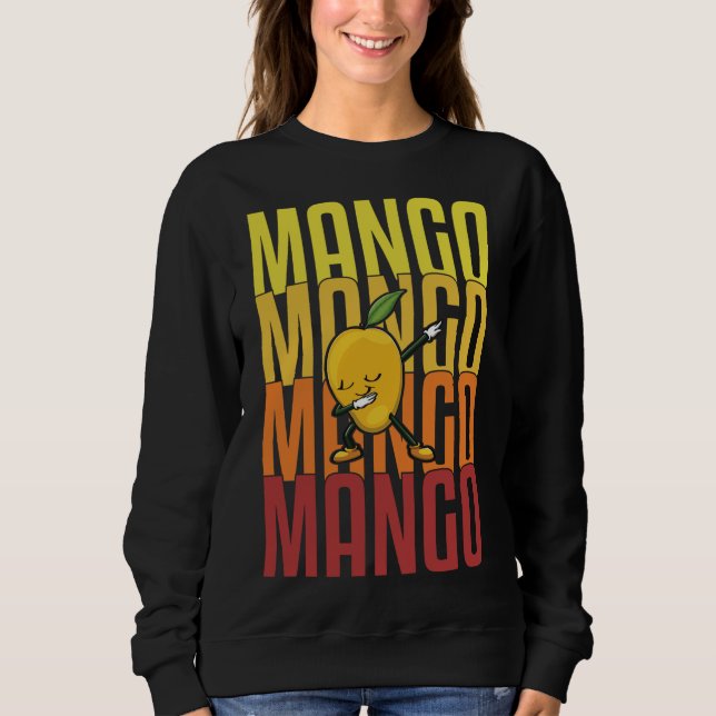 Sweatshirt Mango Dabbing Fruit Drôle Femmes Mangues Amour (Devant)