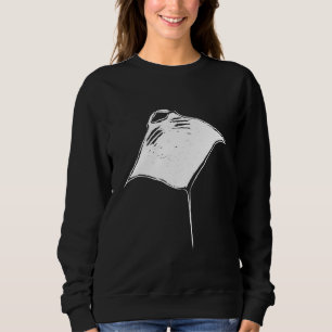 Sweatshirt Manta Ray Art Sketch Vêtements Scuba Diver Manta R