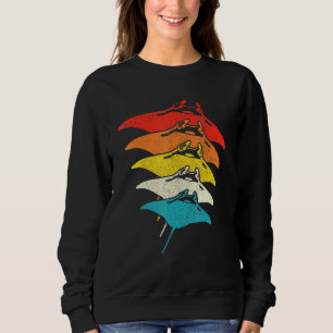 Sweatshirt Manta Ray Vintage Retro Plongée sous-marine Poisso