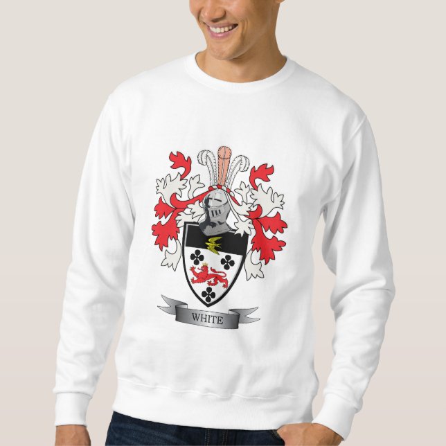 Sweatshirt Manteau de crête de famille des bras blanc (Devant)