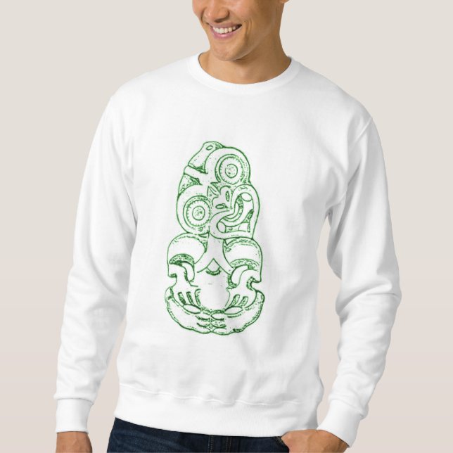 Sweatshirt maori de croquis de Hei-Tiki (Devant)