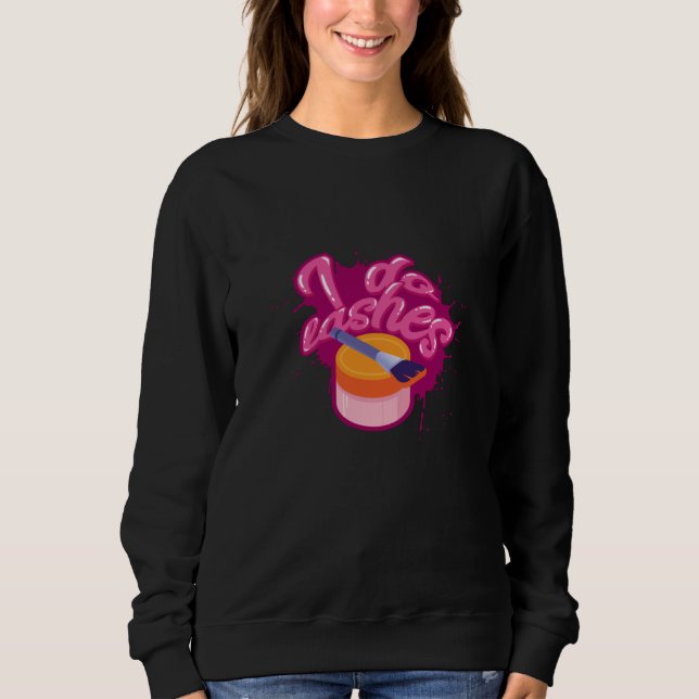 Sweatshirt Maquillage - Je fais des cils - Pour les Beauticie (Devant)