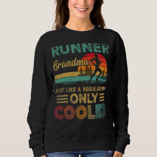 Sweatshirt Marathon amusant de grand-mère coureur de papillon