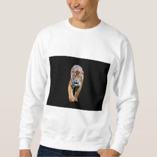 Sweatshirt Marcher Tigre Modèle Moderne Elégant Hommes