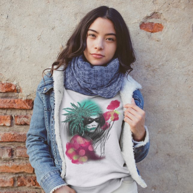 Sweatshirt Mardi Gras Carnaval Masqué Fille Nouvelle-Orléans (Créateur téléchargé)