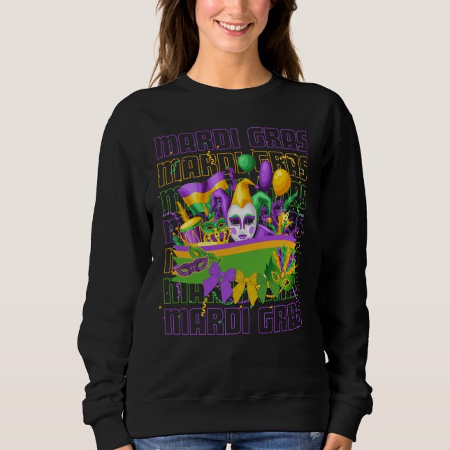 Sweatshirt MARDI GRAS Masqerade Coquette (Devant)
