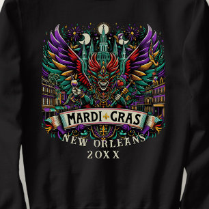 Sweatshirt Mardi Gras New Orleans Wingingingen Devil Design
