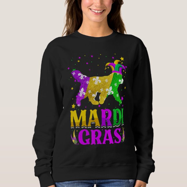 Sweatshirt Mardi Gras Newfoundland Dog Lover Carnival Jester_ (Devant)