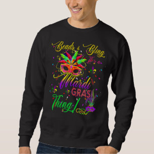 Sweatshirt Mardi Gras Perles Et Bling C'Est Une Mardi Gras Th