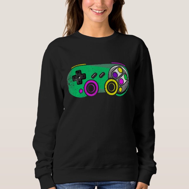 Sweatshirt Mardi Gras Vidéo Jeu Vêtements Festival Fête Costu (Devant)