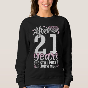Sweatshirt Mari Après 21 Ans Épouse Épouse Elle Nous Met Touj