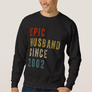 Sweatshirt Mari épopé depuis 2002 Couple 22e mariage Annive