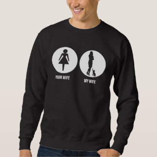 Sweatshirt Mari Fou Chat Femme Votre Femme Ma Femme Aime Les