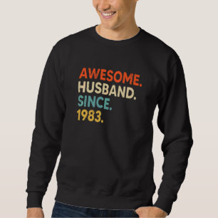 Sweatshirt Mari génial depuis 1983 39 Mariage anniversaire