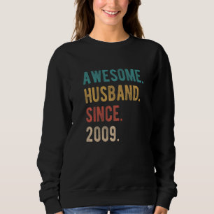 Sweatshirt Mari génial depuis 2009 13ème Mariage Aniversar