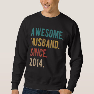 Sweatshirt Mari génial depuis 2014 8ème anniversaire Mariage