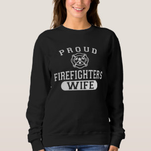 Sweatshirt Mari pompier pour femme fière de l'épouse des pomp