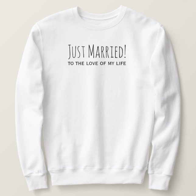 Sweatshirt Marié à l'amour de ma vie romantique (Design devant)