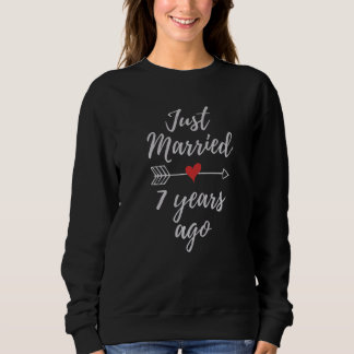 Sweatshirt Marié Il Y A 7 Ans 7ème Mariage Aniversaire Il