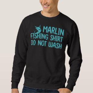 Sweatshirt Marlin Fishing Outdoor Ne Pas Laver Jeu Poisson Ma