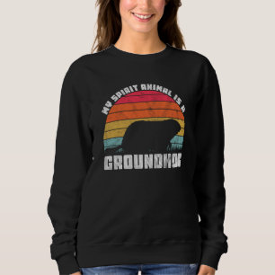 Sweatshirt Marmotte est mon animal spirituel Rétro Jour de la
