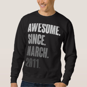 Sweatshirt Mars Anniversaire 12ème Décoration 12 ans Vintag