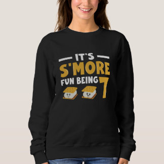 Sweatshirt Marshmallow Anniversaire S'more Amusant Être 7 - M