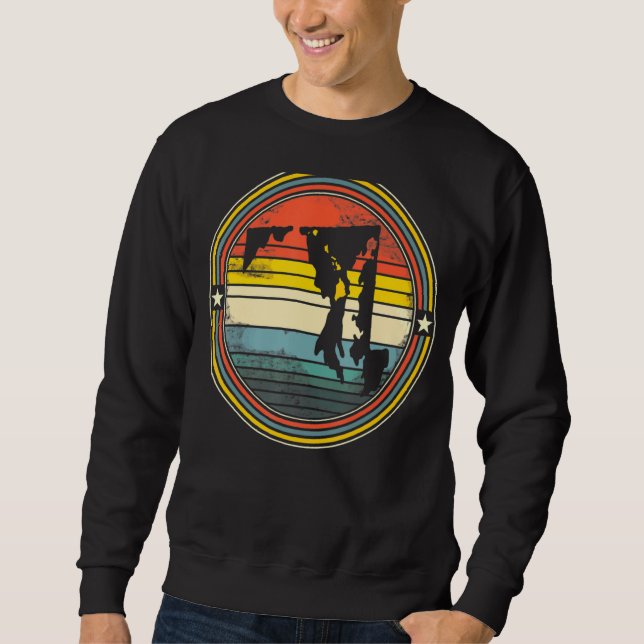 Sweatshirt Maryland Hawaii Racines Origine Plan d'État Retro  (Devant)
