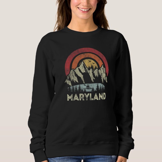Sweatshirt Maryland Mountain Sunset Sunrise Kayaking Lake Cam (Devant)