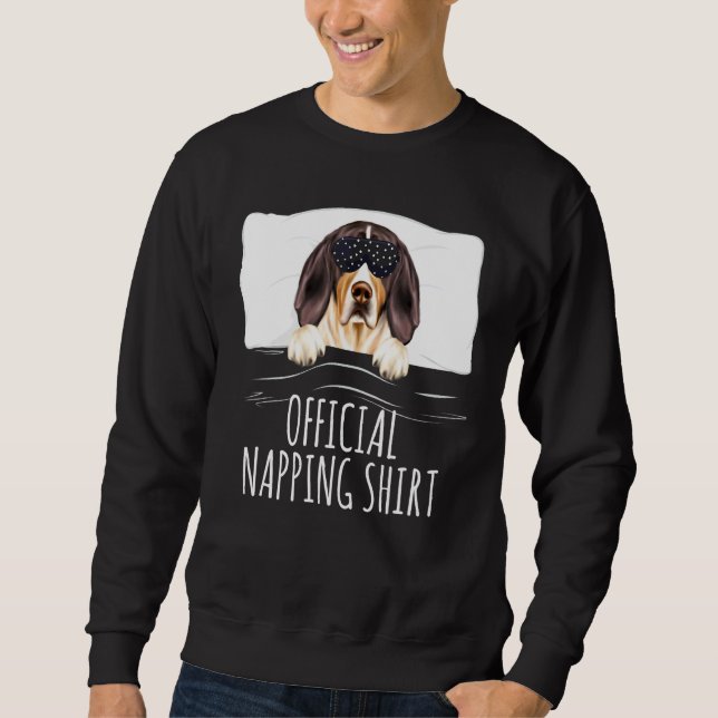 Sweatshirt Masque de sommeil noir Trek Walker Coonhound Offic (Devant)