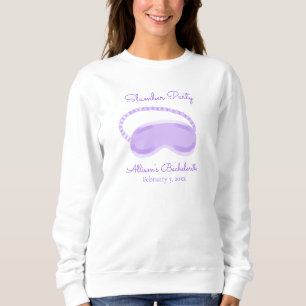 Sweatshirt Masque de sommeil violet pour enterrement de vie d