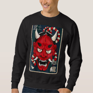 Sweatshirt Masque japonais pour femmes Hannya Masque japonais
