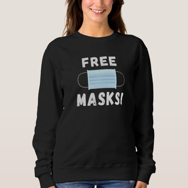 Sweatshirt Masques de visage gratuits (Devant)