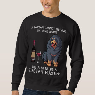 Sweatshirt Mastiff Tibétain Et Chien À Vins Équipés
