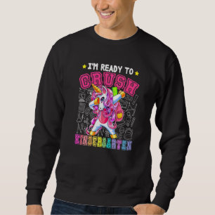 Sweatshirt Maternelle Crush Licorne Dabbing Retour à l'école